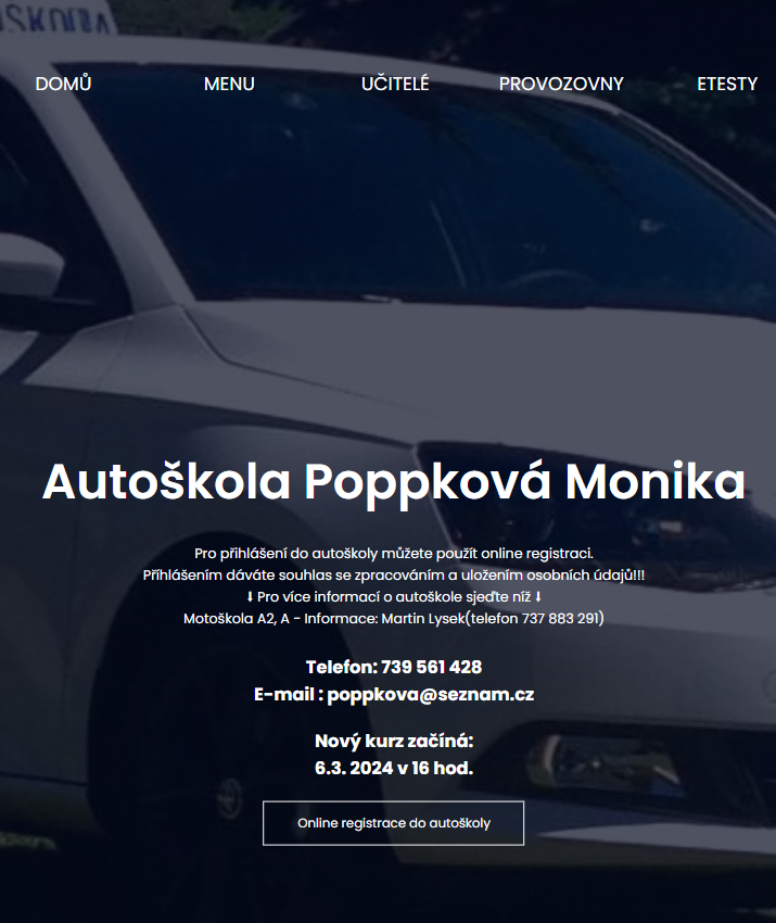 Autoškola Poppková · v1