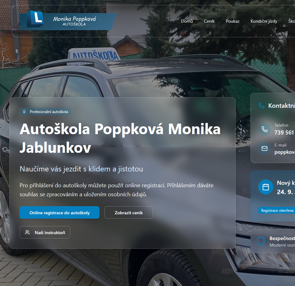 Autoškola Poppková · v2